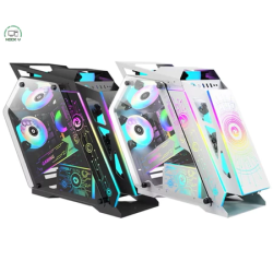 Thunder PC Case Build-in 6 ARGB Fans Cool Design Shaped Gaming PC Case RGB Light Panel by Inplay