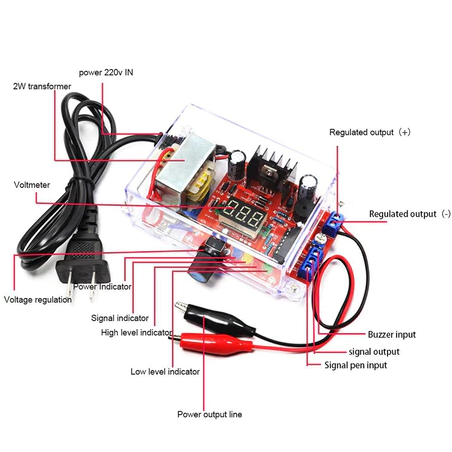 LM317 Voltage Regulator Kit with Circuit Board