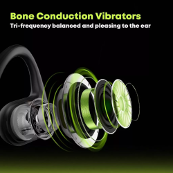Zeus x Langsdom Bone Conduction Headphones Open-Ear IPX8 Waterproof Bluetooth Sports & Running
