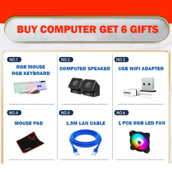 Intel Core i5 / i7 Desktop Computer Quad-Core 8 Thread 16GB RAM 512GB SSD Full Set Pc Computer