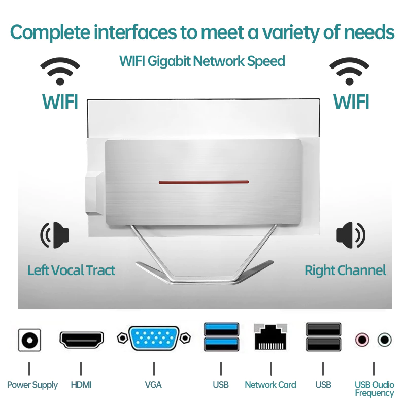 AIODIY All In One PC Desktop Computer I7 CPU 16G 512G SSD Game Computer 24 Inch