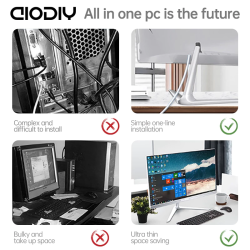 AIODIY All In One PC Desktop Computer I7 CPU 16G 512G SSD Game Computer 24 Inch