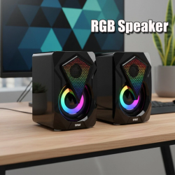SYCAT NO-1046 Computer Speaker USB Colorful Lighting Effect RGB Gaming Laptop PC Speaker For Laptop