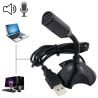 Laptop Microphone USB Desktop Gaming Mic With Holder For PC Computer