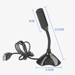 Laptop Microphone USB Desktop Gaming Mic With Holder For PC Computer