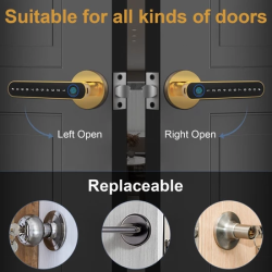 Tuya WIFI Remote Unlock Door Knob Smart Fingerprint Door Lock Biometric Digital Handle Lock