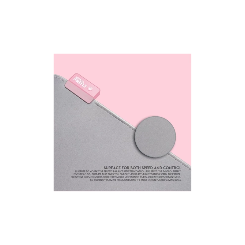 FANTECH MPR800S FIREFLY Soft Cloth RGB Gaming Mouse Pad -Black, Pink Sakura and White Space Edition