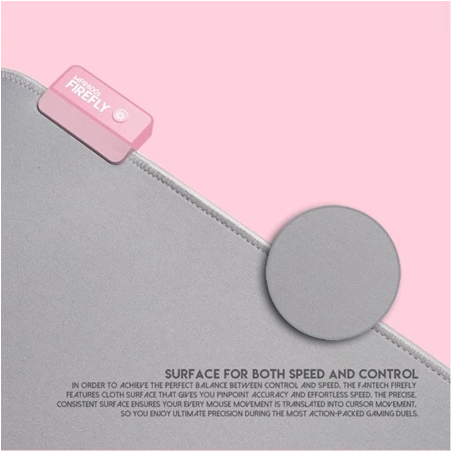 FANTECH MPR800S FIREFLY Soft Cloth RGB Gaming Mouse Pad -Black, Pink Sakura and White Space Edition