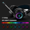 MKEPS Gaming Headphones LED Wired Headset Noise Canceling With Microphone For PC Laptop Computer