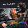 MKEPS Gaming Headphones LED Wired Headset Noise Canceling With Microphone For PC Laptop Computer
