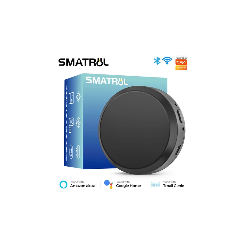 SMATRUL Wi-Fi Smart IR Mini Universal Remote Control for Tv Aircon With Alexa Tuya App Household