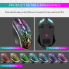 Gaming Keyboard and Mouse Mechanical USB Wired Gamer Keyboards Kit LED RGB Backlit Keyboard
