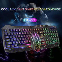 Gaming Keyboard and Mouse Mechanical USB Wired Gamer Keyboards Kit LED RGB Backlit Keyboard