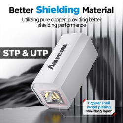 MPCOM RJ45 Ethernet Adapter 8P8C Babae extender LAN konektor inline CAT6A/CAT6/CAT5E Ethernet Cable- proteksyon ng kidlat