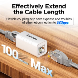 MPCOM RJ45 Ethernet Adapter 8P8C Babae extender LAN konektor inline CAT6A/CAT6/CAT5E Ethernet Cable- proteksyon ng kidlat