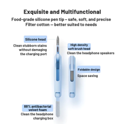 7 in 1 Laptop Cleaning Tool Double-Head Design Computer Keyboard Headphone Brush Kit Compact