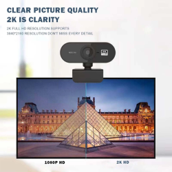 2K HD Webcam 1080P Full HD Video Calling USB Web Camera With Noise-Reducing Mic For PC/Laptop/Skype