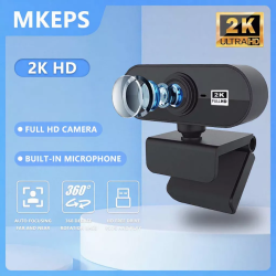 2K HD Webcam 1080P Full HD Video Calling USB Web Camera With Noise-Reducing Mic For PC/Laptop/Skype