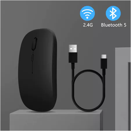 Silent Mouse Bluetooth Wireless 2.4GHz For iPad For Macbook Laptop Optical Rechargeable Mice Thin
