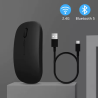 Silent Mouse Bluetooth Wireless 2.4GHz For iPad For Macbook Laptop Optical Rechargeable Mice Thin