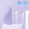 Silent Mouse Bluetooth Wireless 2.4GHz For iPad For Macbook Laptop Optical Rechargeable Mice Thin