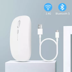 Silent Mouse Bluetooth Wireless 2.4GHz For iPad For Macbook Laptop Optical Rechargeable Mice Thin