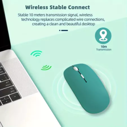 Silent Mouse Bluetooth Wireless 2.4GHz For iPad For Macbook Laptop Optical Rechargeable Mice Thin