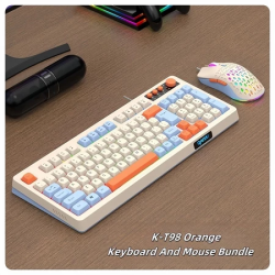 Zeus x Raiku Wired Rainbow LED Gaming Keyboard Bundle And Mouse Set 98 Silent Media Keys Volume Knob