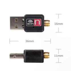 High Speed 600Mbps 2.4GHz Wireless USB WiFi Adapter with Antenna for Desktop PC