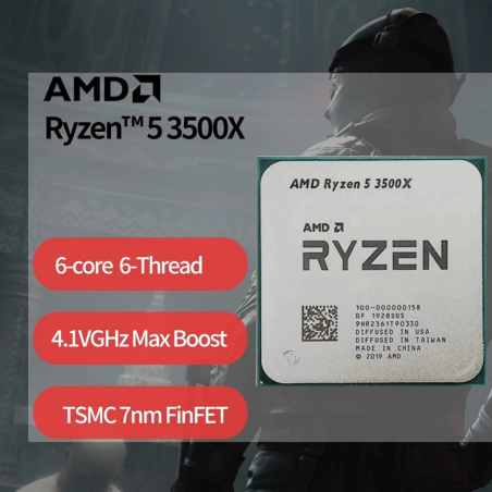 AMD Ryzen 5 3500X Desktop Processor 3.6 Ghz 6-Core 6-Thread 7Nm 65W L3=32M AM4 CPU Processor