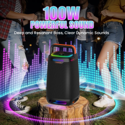 Orashare BS21Max 100W Party Bluetooth Speaker Powerful Sound with RGB Superb Bass TWS With Handle