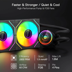 Inplay Seaview 240/360 AIO Liquid Cooler ARGB 4Pin Heatsink AIO Liquid Cooling CPU Cooler