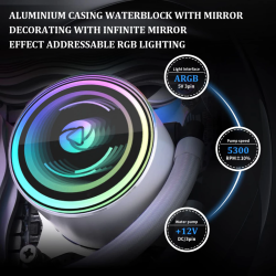 Inplay Seaview 240/360 AIO Liquid Cooler ARGB 4Pin Heatsink AIO Liquid Cooling CPU Cooler