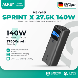 AUKEY PB-Y45 27600mAh 140W Ultra-Fast Charging Power Bank for Laptop, Phone & Multiple Devices