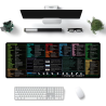 Excel Shortcut Keys Mouse Pad - Extended Large Office Spreadsheet 80x30cm / 90x40cm / 100x50cm