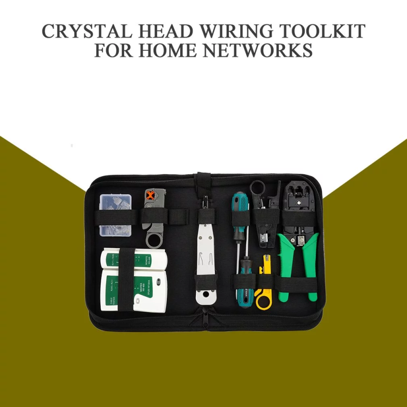 7/10/11/12/13/17-in-1 tool kit Network Cable Tester Tool Set LAN Cable RJ45 Connector Crimping Tool