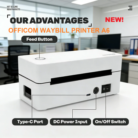 A6 Waybill Printer OC-9260 Barcode Shipping Label Bluetooth USB Thermal Printing